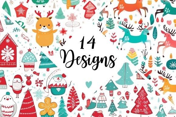 Christmas Digital Paper: 14 Designs for Festive Projects
