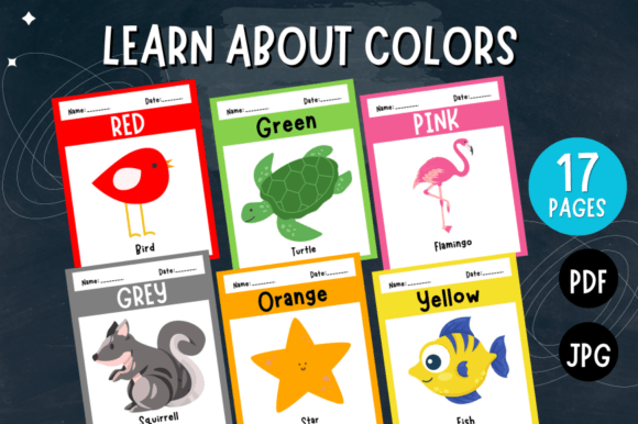 Learn About Colours - Flashcards: A Playful Design Asset