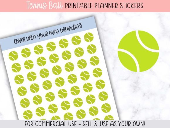 Score Big with Tennis Ball Printable Stickers