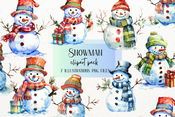 Watercolor Snowman, Winter Clipart: Creative Uses & Design Tips