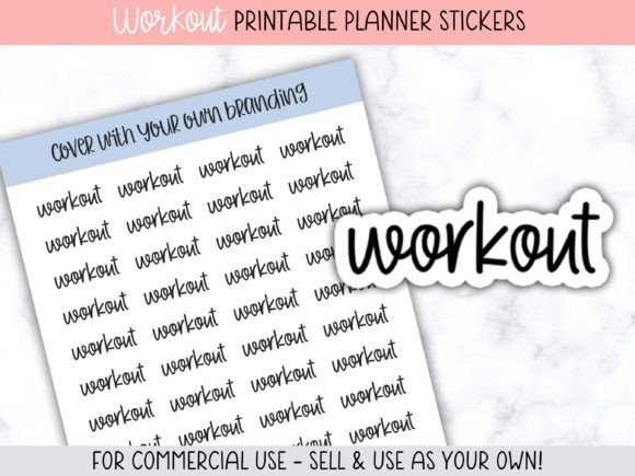 Workout Script Planner Stickers: Fuel Your Fitness Stationery Business